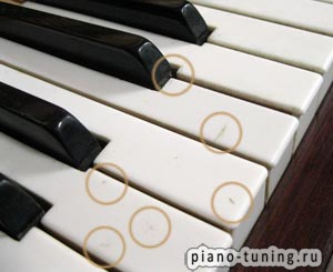 Меняем клавиши пианино и в роялях