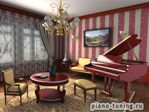 Дизайн комнаты с роялем