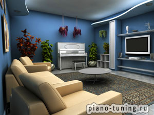 Пианино в 3D интерьере